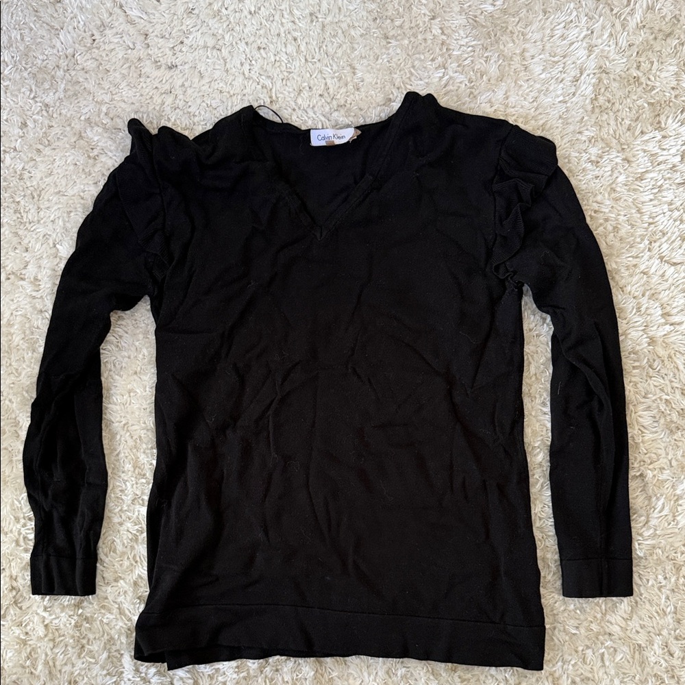 Calvin Klein Black Long Sleeve Top